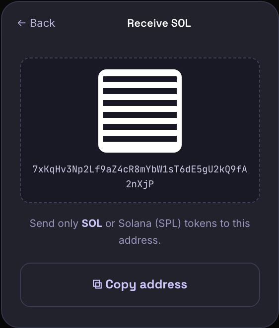 Phantom receive screen